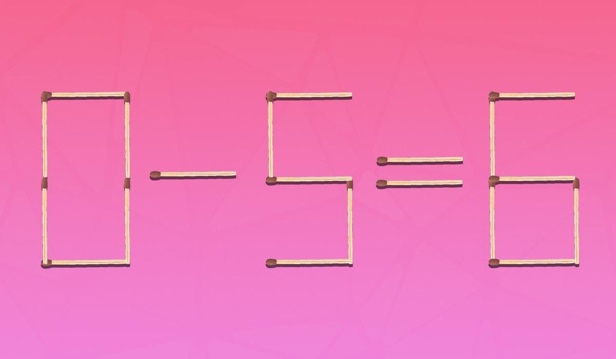 Du skal trække 2 tændstikker for at gøre lighed korrekt: en simpel IQ-test