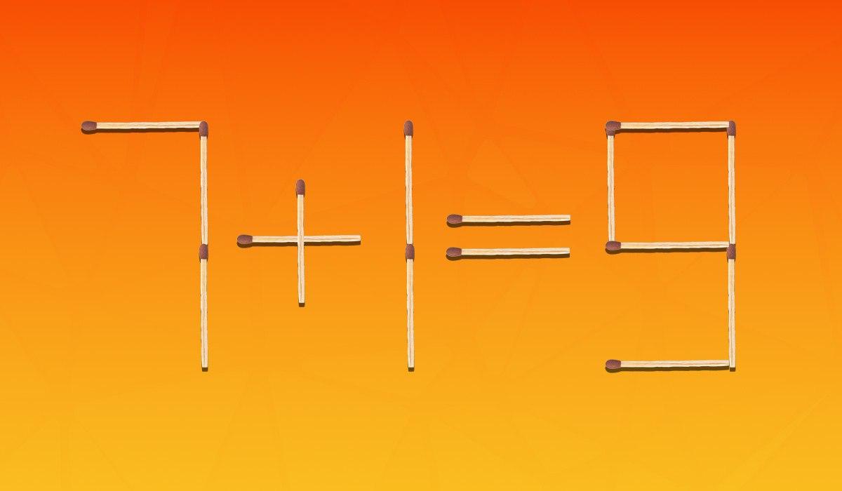 Hvilke 2 tændstikker skal flyttes: 97% af folk kan ikke svare på 8 sekunder